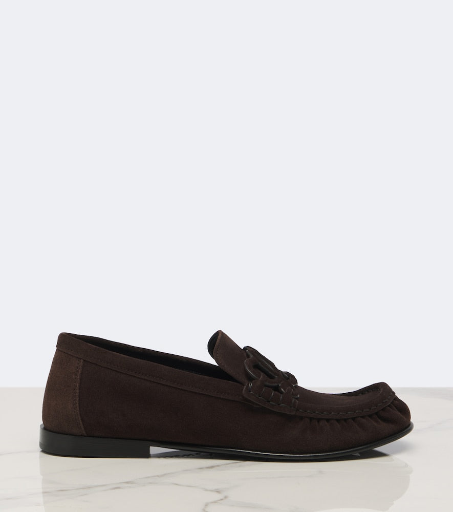 Loewe Double L suede loafers - Brown Loafers