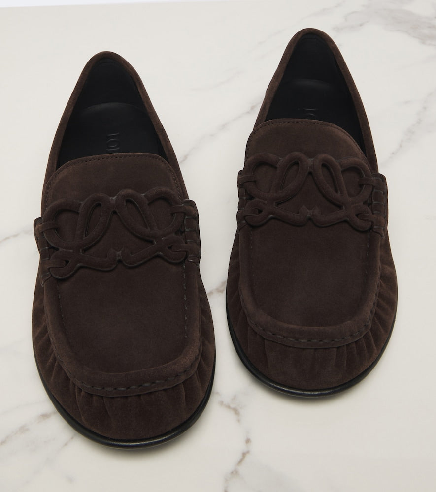 Loewe Double L suede loafers - Brown Loafers