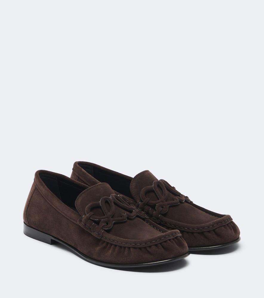Loewe Double L suede loafers - Brown Loafers