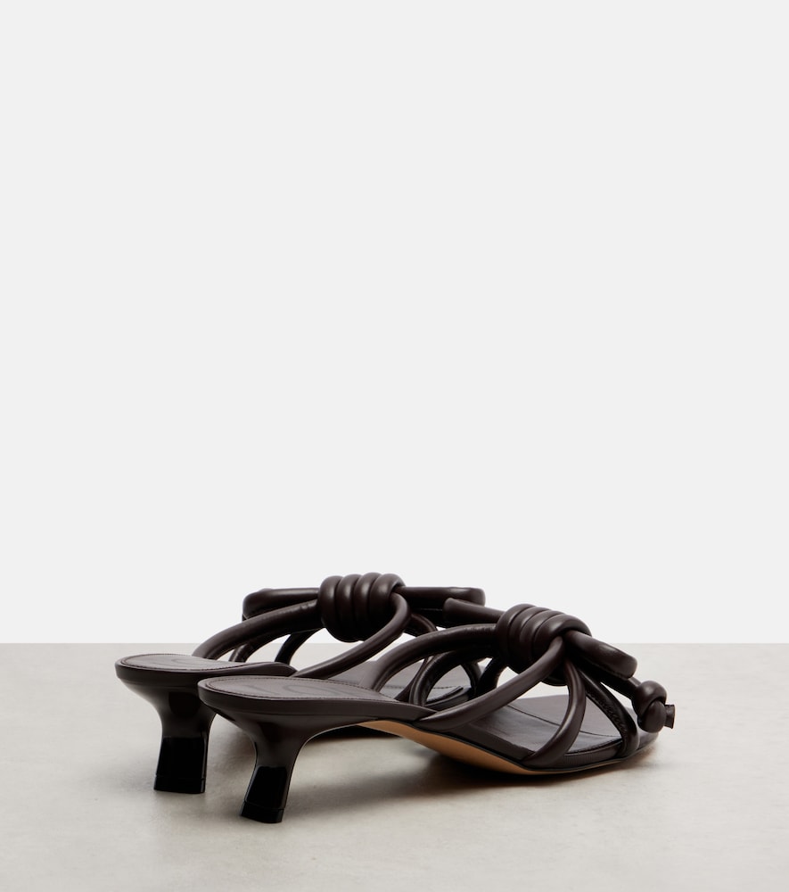 Brown Loewe Flamenco 45 leather mules - Heeled Sandals