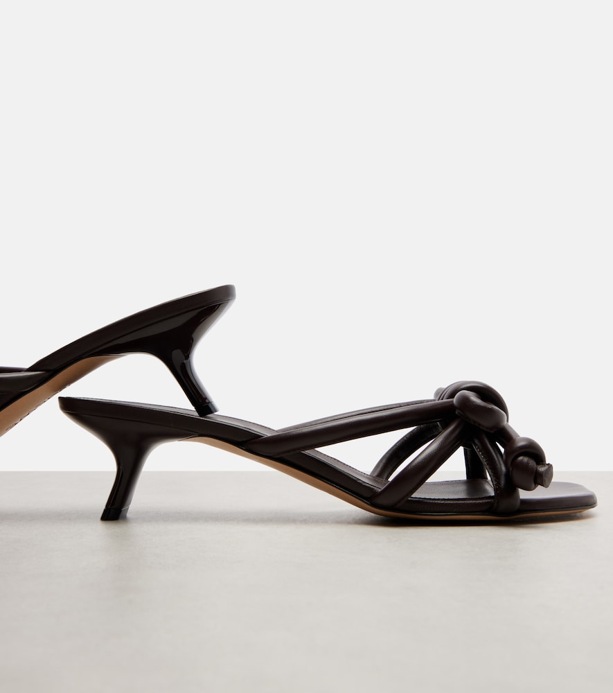 Brown Loewe Flamenco 45 leather mules - Heeled Sandals