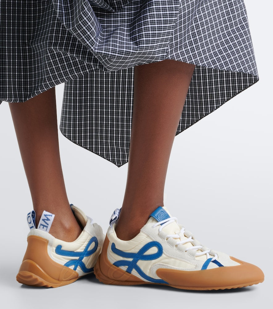 Loewe Grip Anagram suede-trimmed sneakers - White Low-Top Sneakers