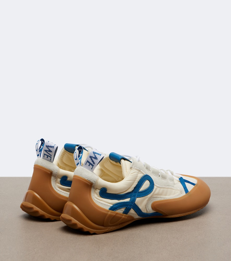 Loewe Grip Anagram suede-trimmed sneakers - White Low-Top Sneakers