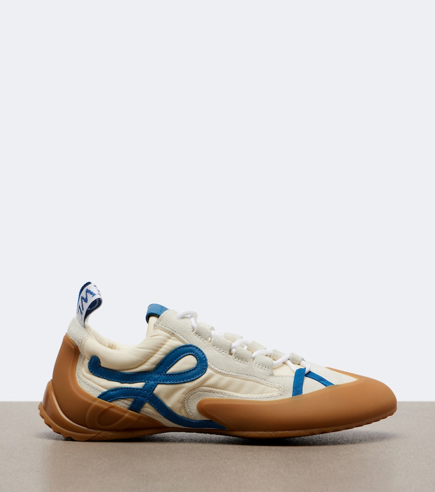 Loewe Grip Anagram suede-trimmed sneakers - White Low-Top Sneakers