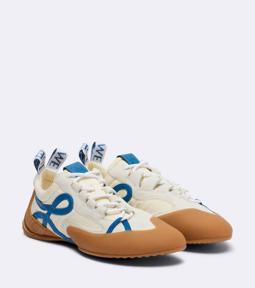 Loewe Grip Anagram suede-trimmed sneakers - White Low-Top Sneakers