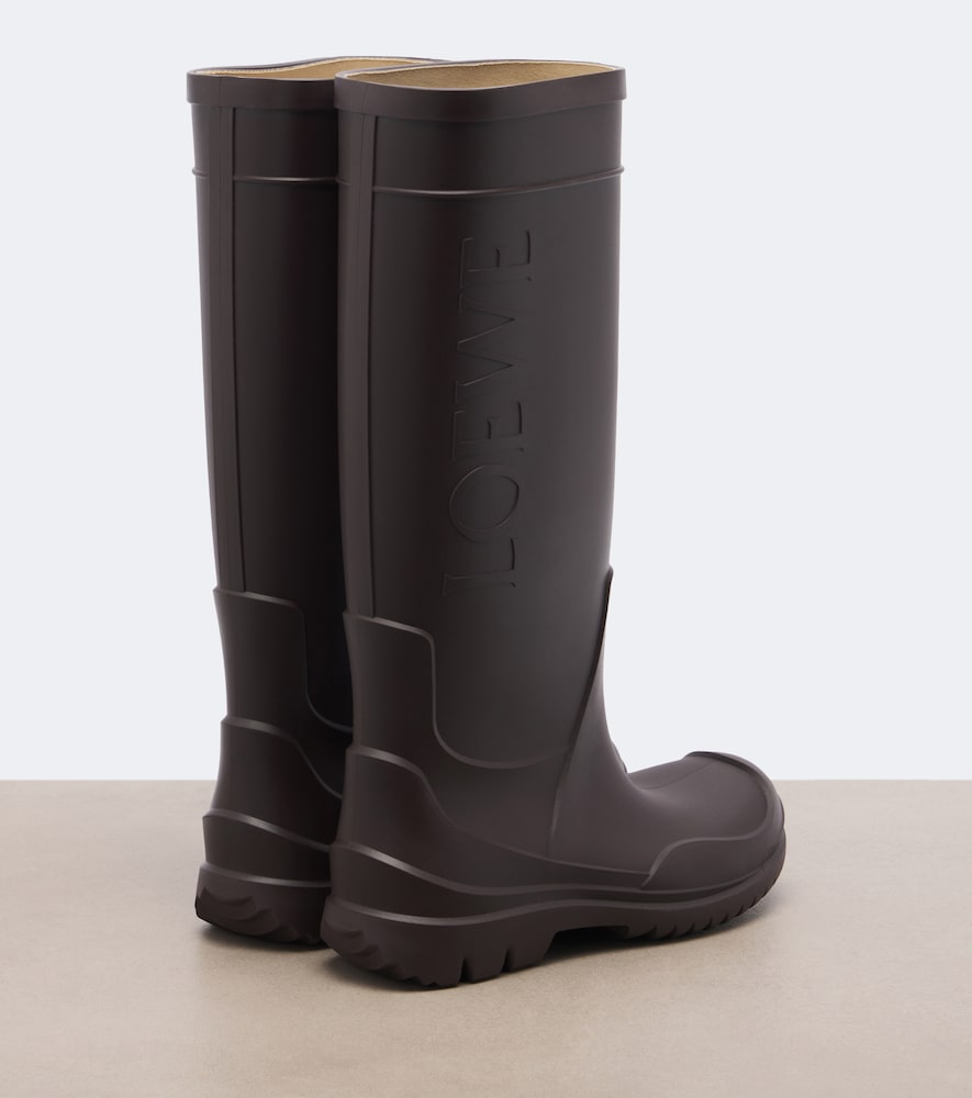 Loewe Logo rain boots - Brown Flat Boots