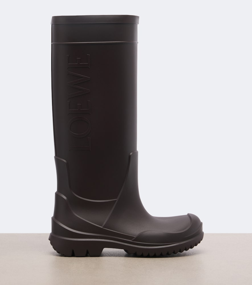 Loewe Logo rain boots - Brown Flat Boots