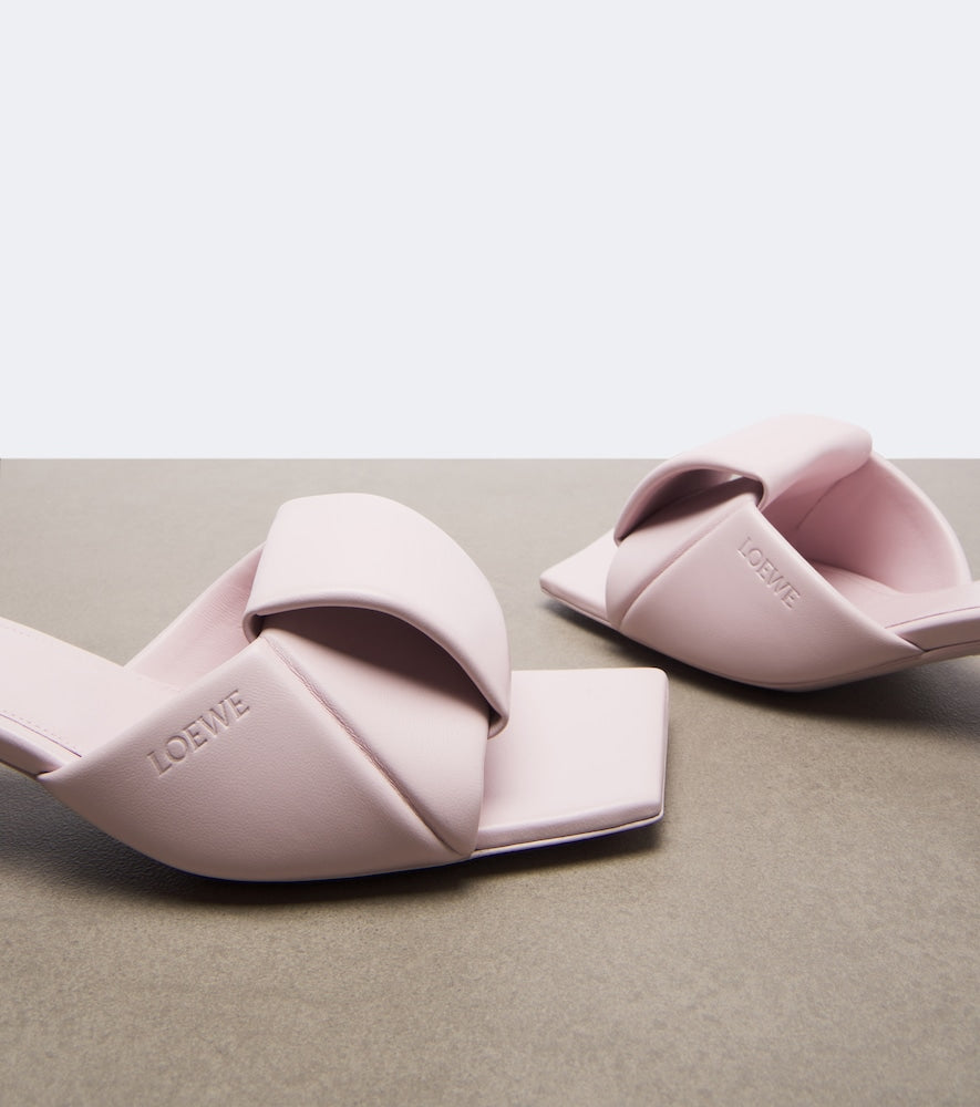 Loewe Origami leather mules (Pink) - Heeled Sandals