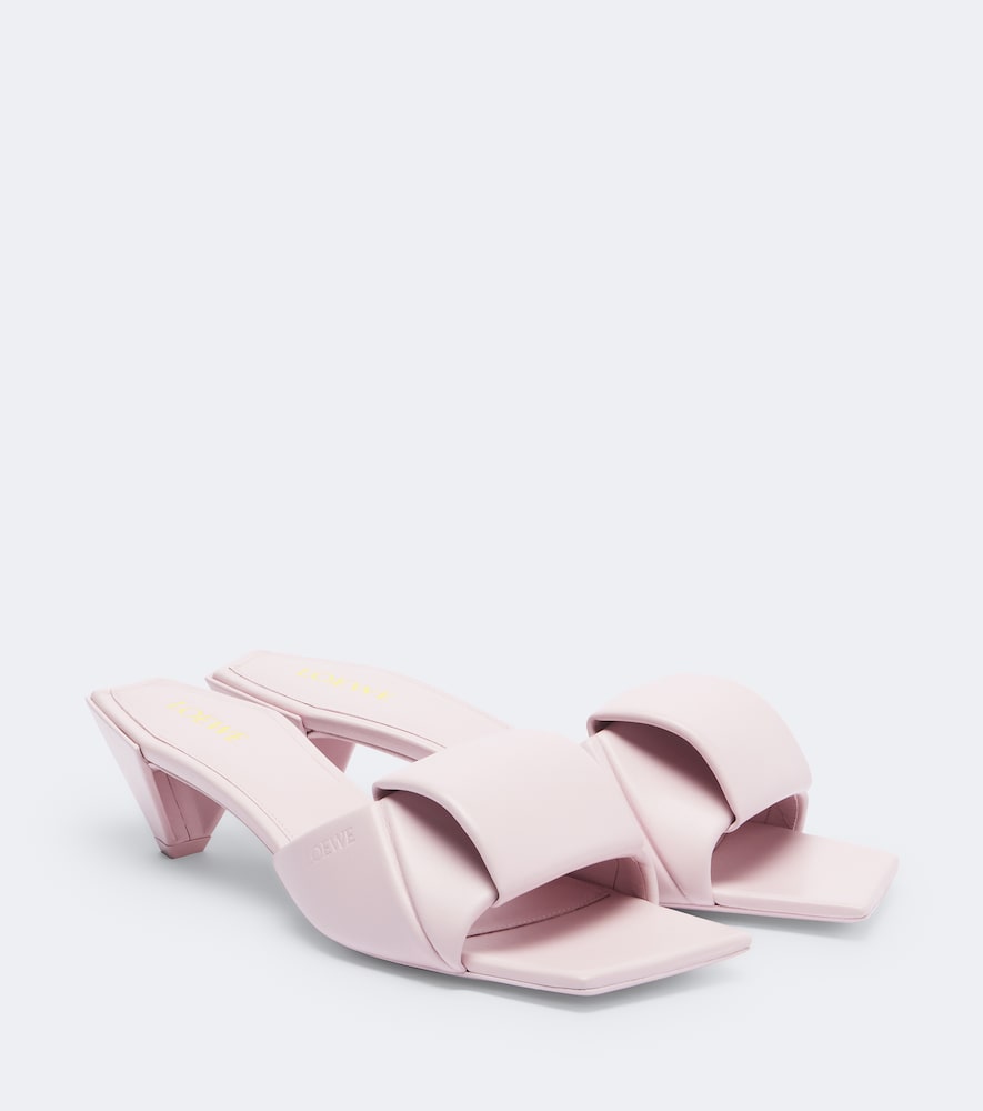 Loewe Origami leather mules (Pink) - Heeled Sandals