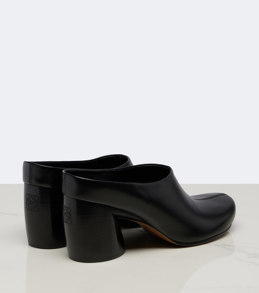 Black Loewe Oval leather mules - Mid Heel Pumps