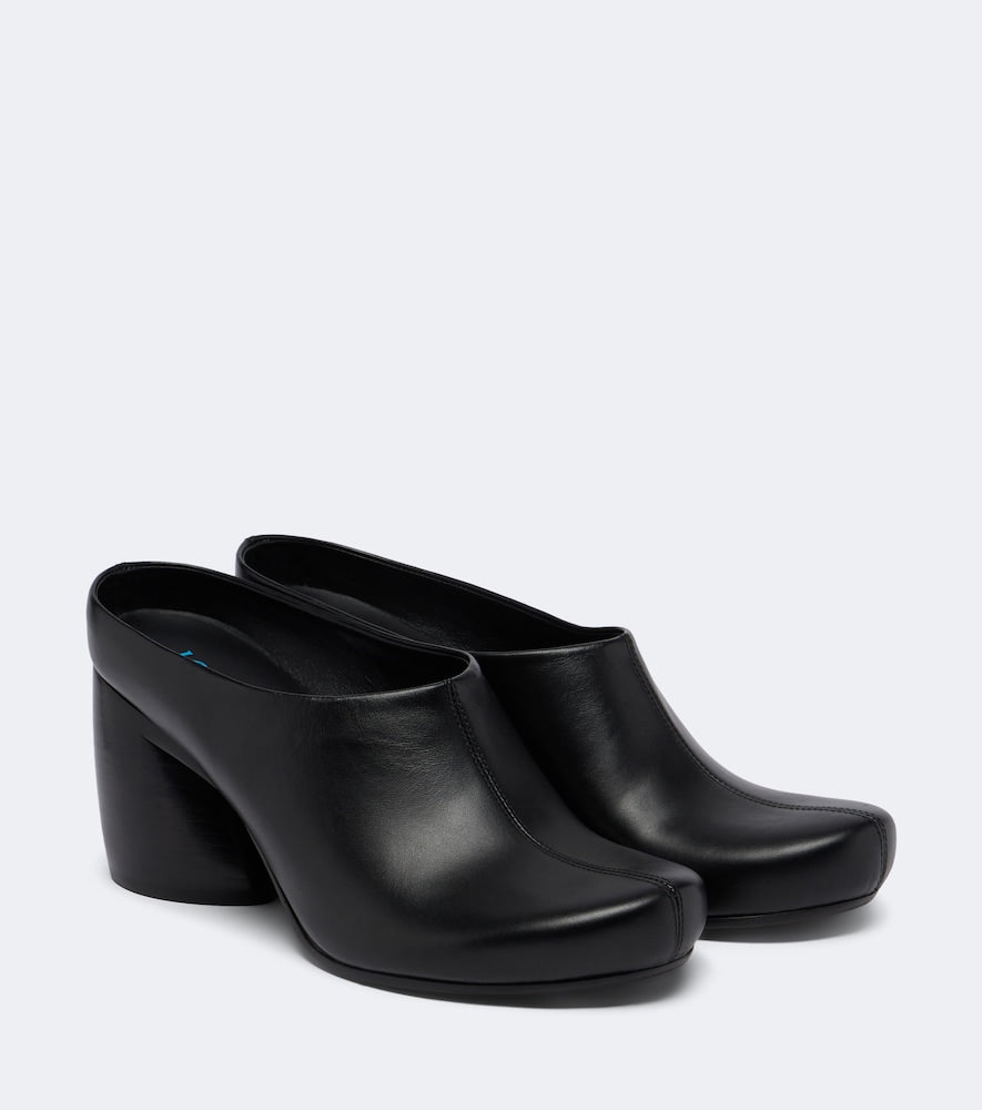 Black Loewe Oval leather mules - Mid Heel Pumps