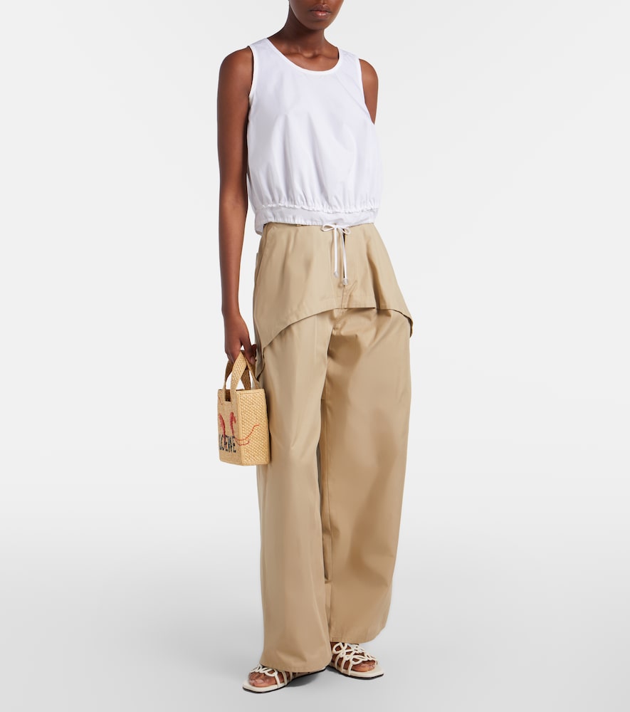 Loewe Paula's Ibiza Petal Anagram leather sandals - White Flat Sandals