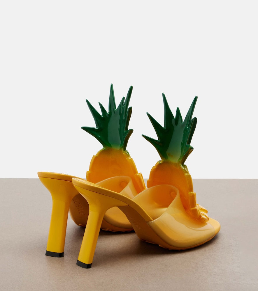 Yellow Loewe Paula's Ibiza Petal PVC mules - Heeled Sandals