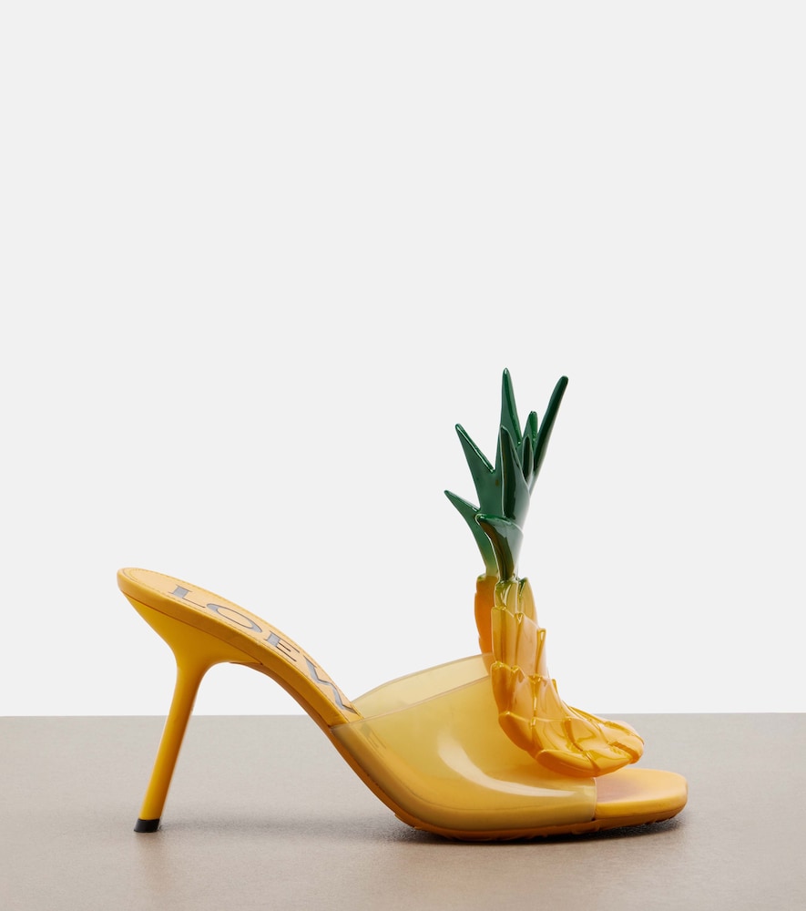 Yellow Loewe Paula's Ibiza Petal PVC mules - Heeled Sandals