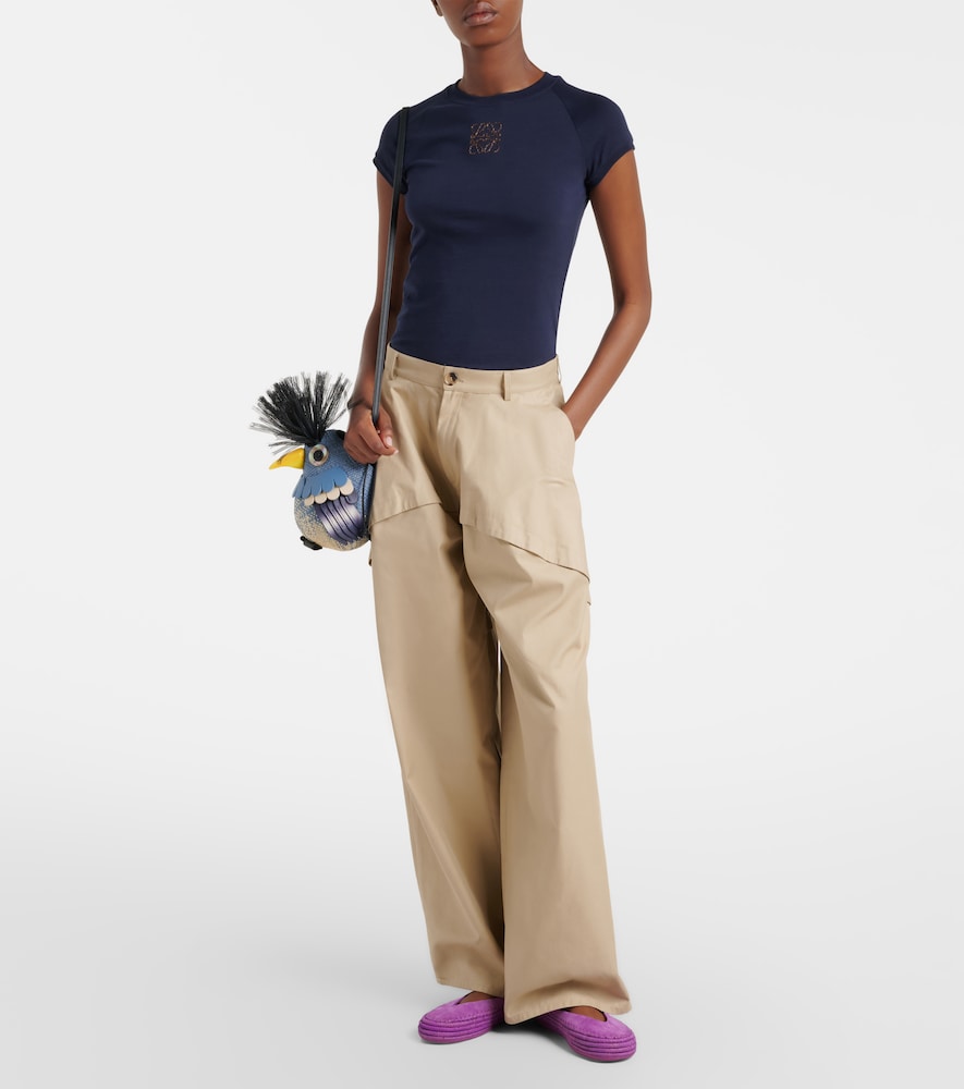 Loewe Paula's Ibiza Rio suede Mary Jane flats - Purple Flat Espadrilles