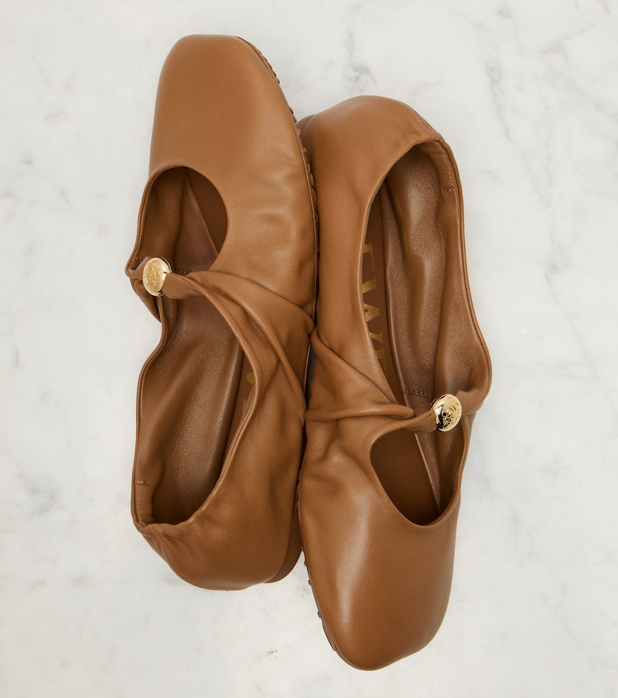 Loewe Pebble leather ballet flats (Brown) - Ballerina Flats
