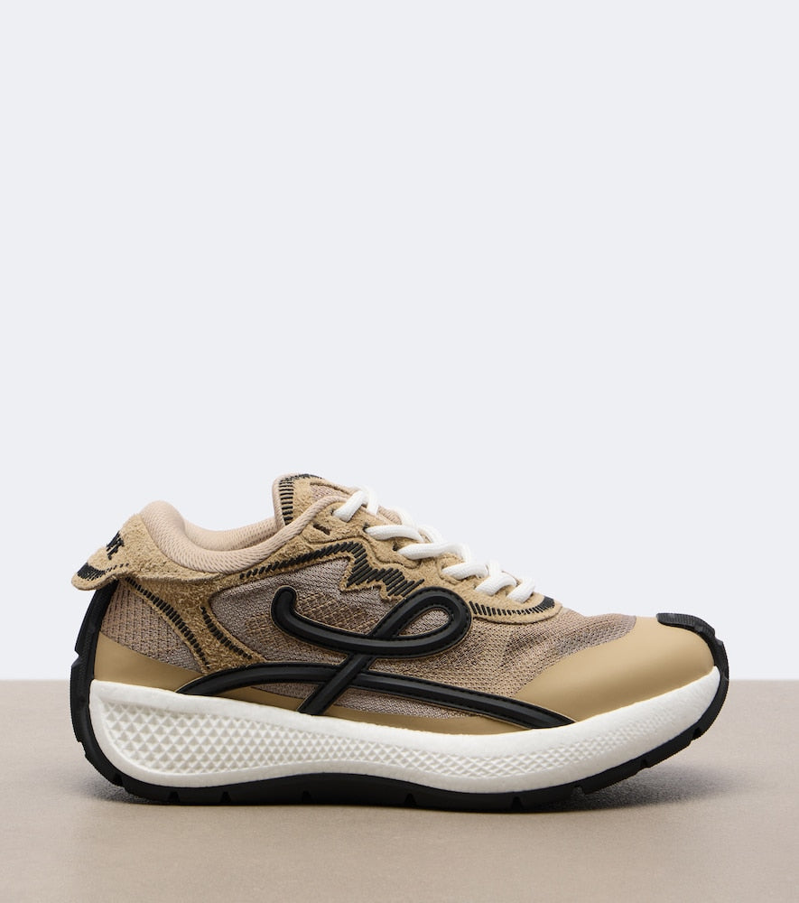 Loewe Pogo mesh-trimmed sneakers - Beige Low-Top Sneakers