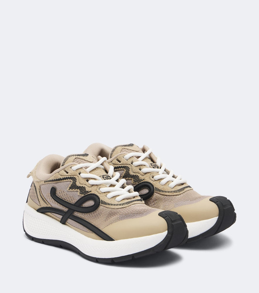 Loewe Pogo mesh-trimmed sneakers - Beige Low-Top Sneakers