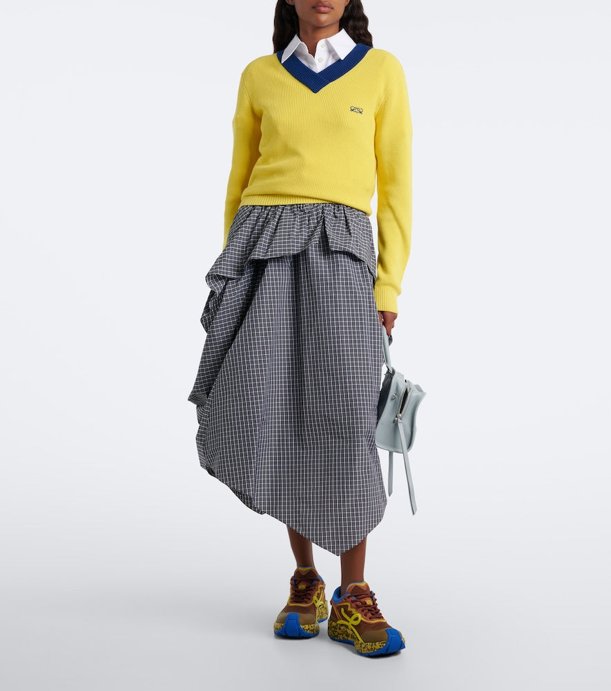 Loewe Pogo suede-trimmed sneakers in Multicoloured - Low-Top Sneakers