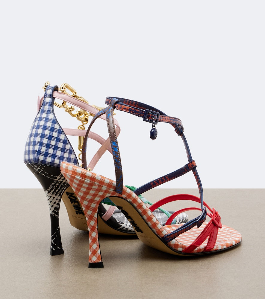 Multicoloured Loewe x Cosima von Bonin New Comic leather sandals - High-Heel Sandals