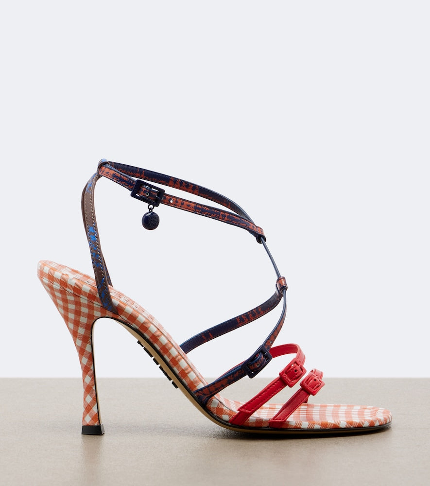 Multicoloured Loewe x Cosima von Bonin New Comic leather sandals - High-Heel Sandals