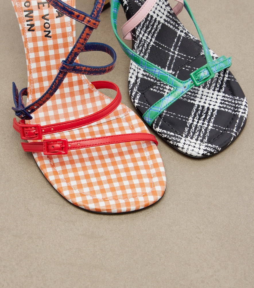 Multicoloured Loewe x Cosima von Bonin New Comic leather sandals - High-Heel Sandals