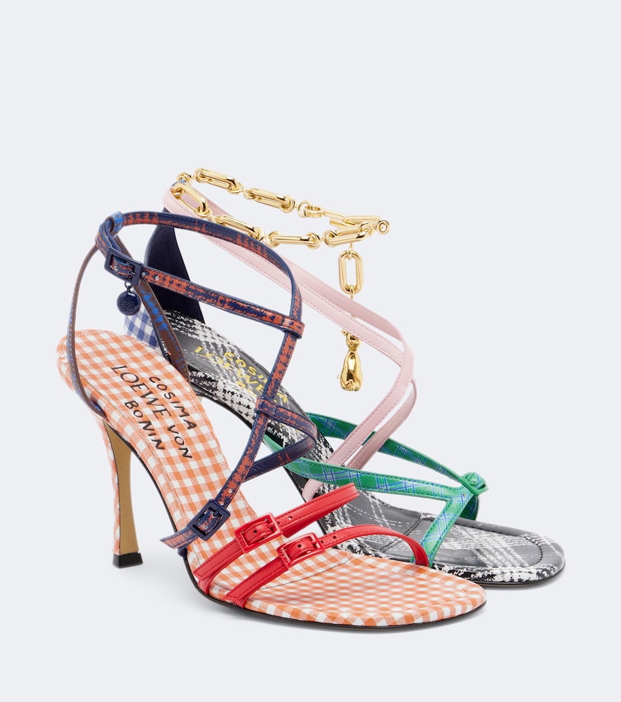 Multicoloured Loewe x Cosima von Bonin New Comic leather sandals - High-Heel Sandals