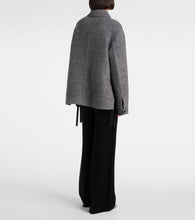 Loewe Workwear leather-trimmed wool-blend jacket