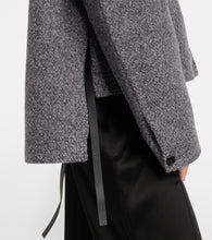 Loewe Workwear leather-trimmed wool-blend jacket