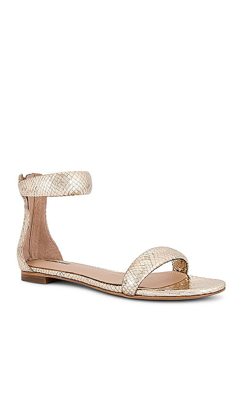 Lola Cruz Amy Sandal in Metallic Gold