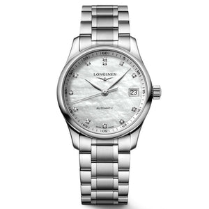 Longines Master Collection Mother-of-Pearl Diamond Accented Dial Stainless Steel Bracelet Watch | 34mm | L23574876