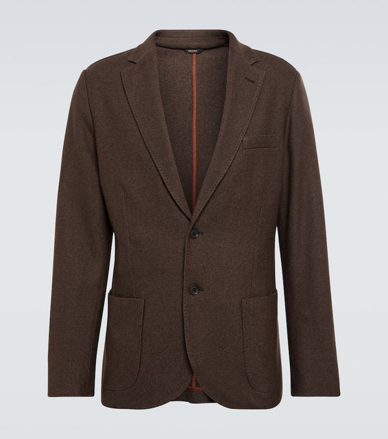 Loro Piana 2B cashmere and silk piqu√É¬© blazer