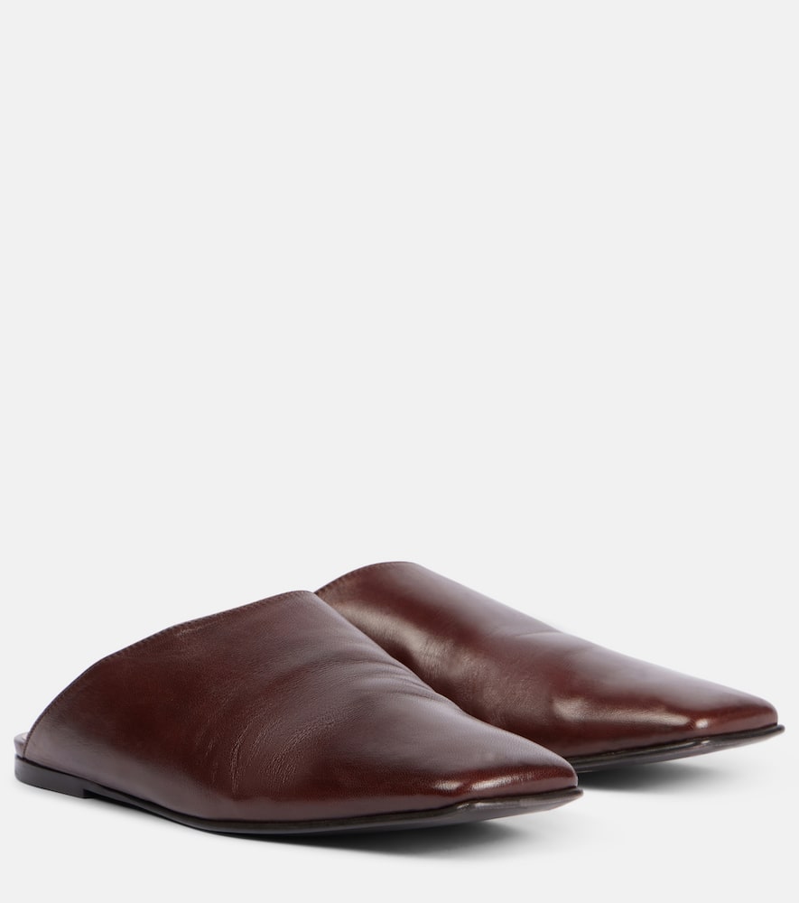 Loro Piana Alba leather mules