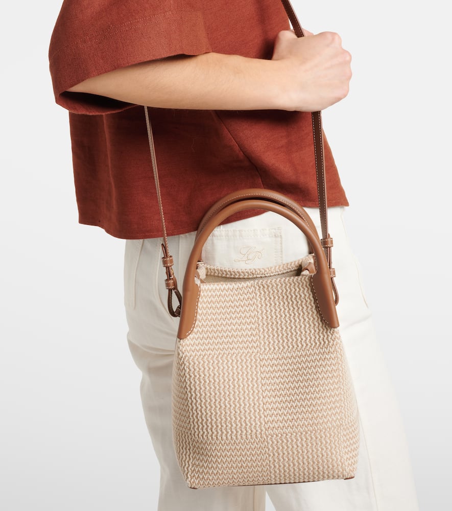 Loro Piana Bale Small checked bucket bag