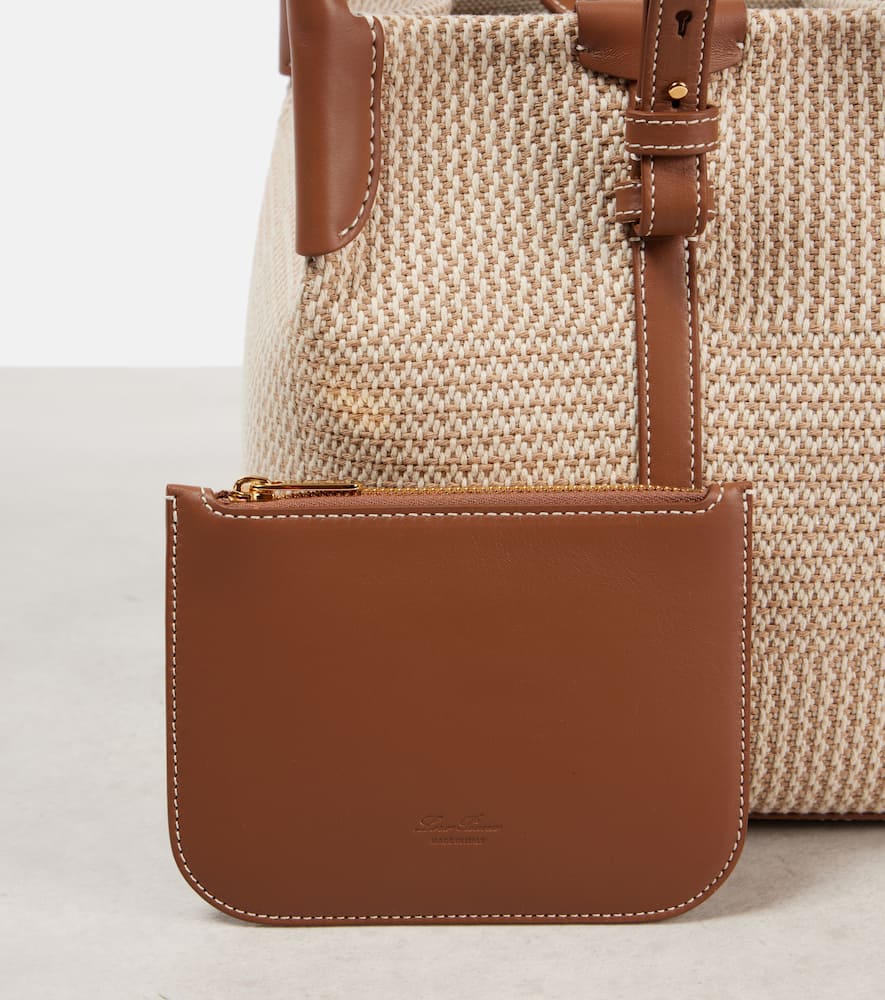 Loro Piana Bale Small checked bucket bag