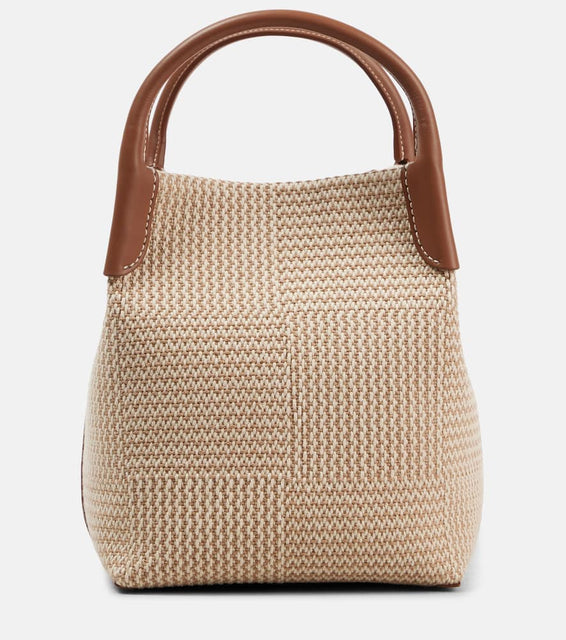 Loro Piana Bale Small checked bucket bag. Shop Loro Piana Top-Handle Bags for women now.