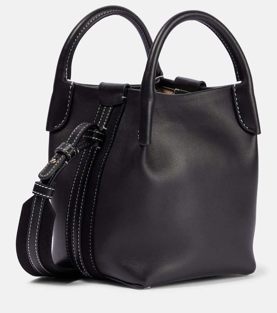 Loro Piana Bale Small leather bucket bag