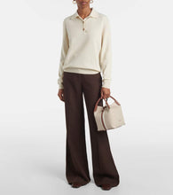 Loro Piana Bale Small leather-trimmed canvas tote bag