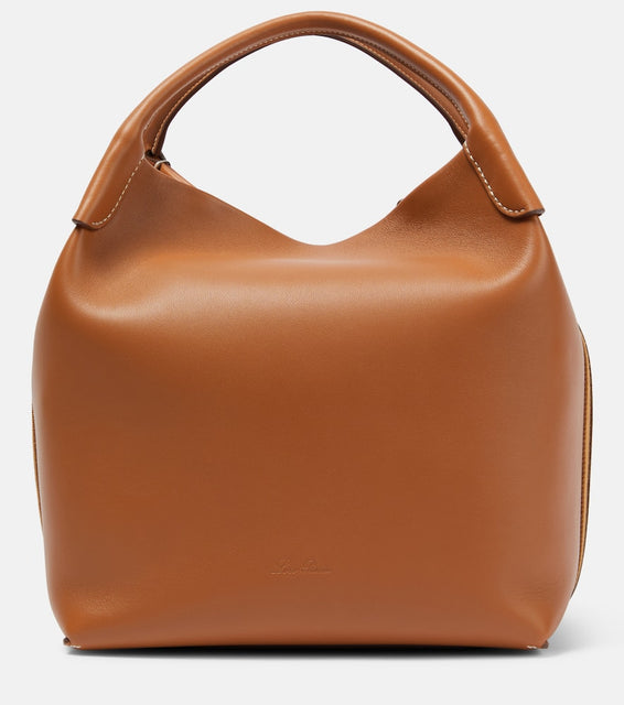 Loro Piana Bale leather shoulder bag. Shop Loro Piana Tote Bags for women now.