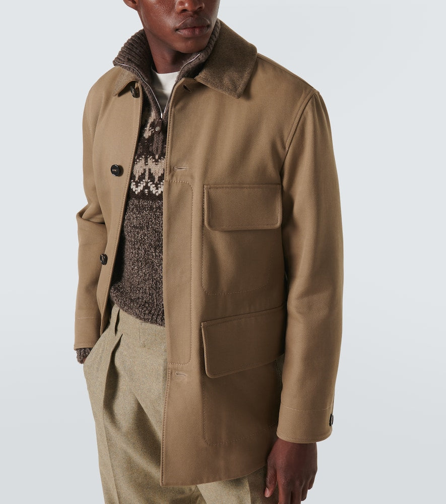 Loro Piana Barth cotton peacoat