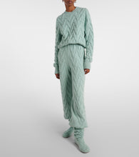 Loro Piana Cocooning cable-knit sock boots