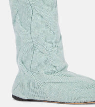 Loro Piana Cocooning cable-knit sock boots