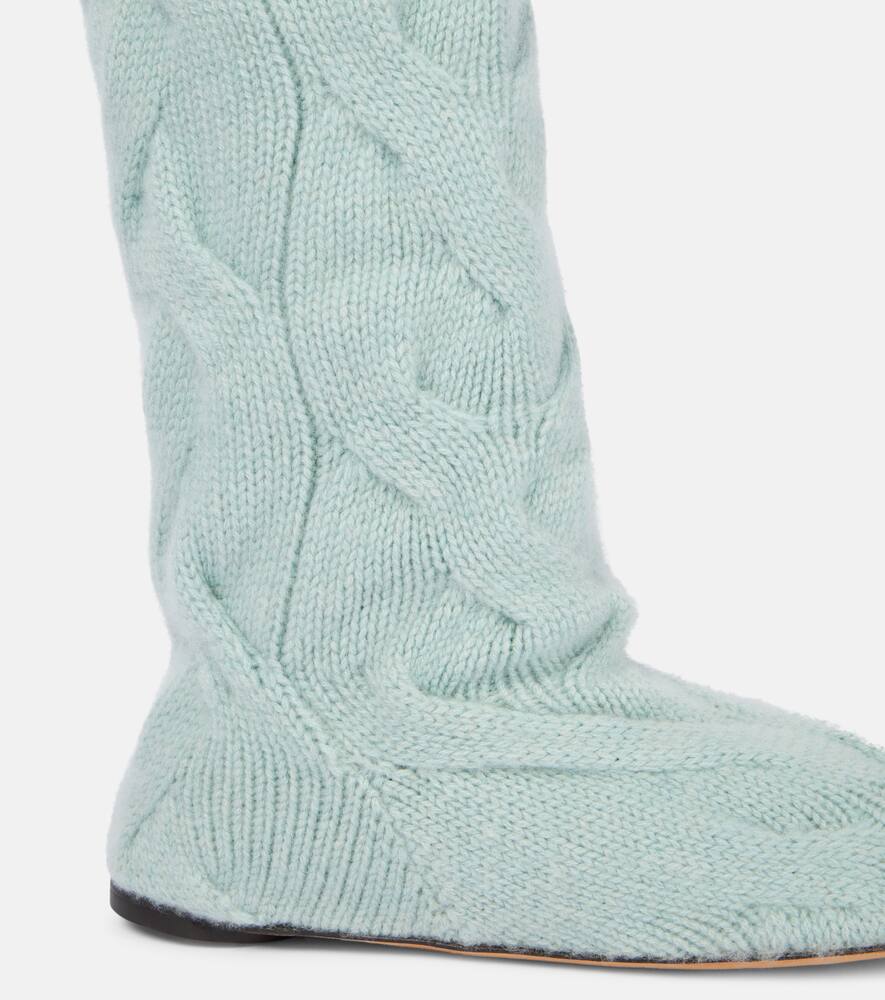 Loro Piana Cocooning cable-knit sock boots
