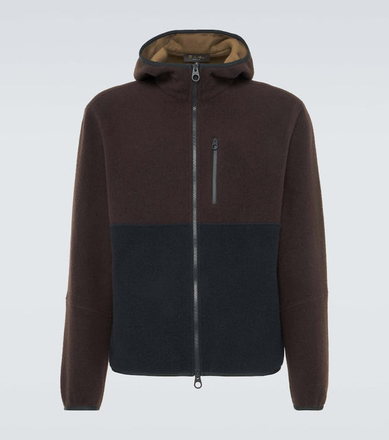 Loro Piana Colorblocked cashmere hoodie