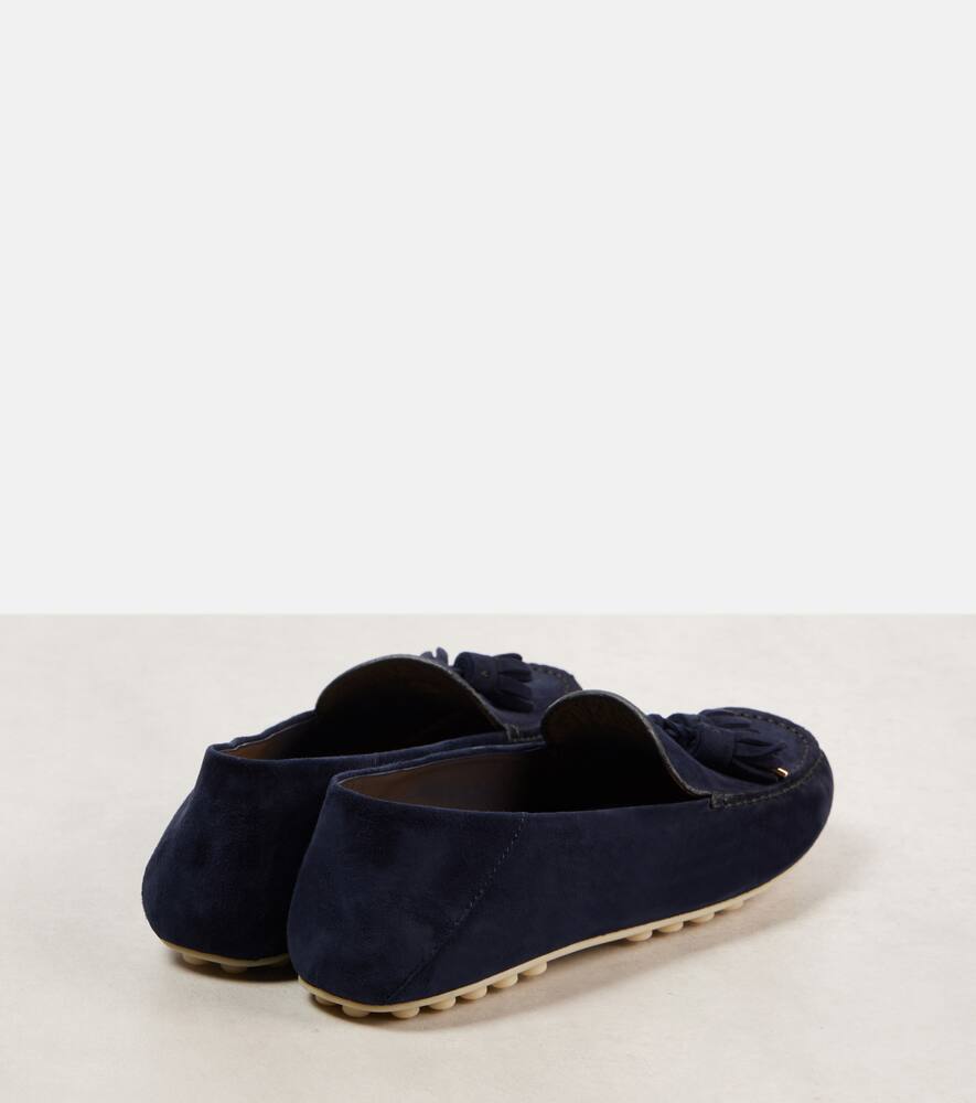Loro Piana Dot Sole Walk suede driving shoes