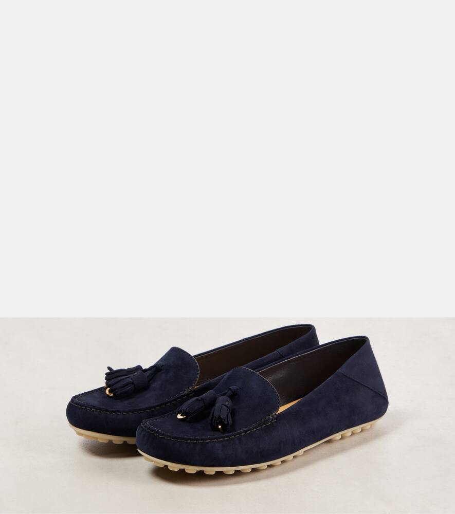 Loro Piana Dot Sole Walk suede driving shoes