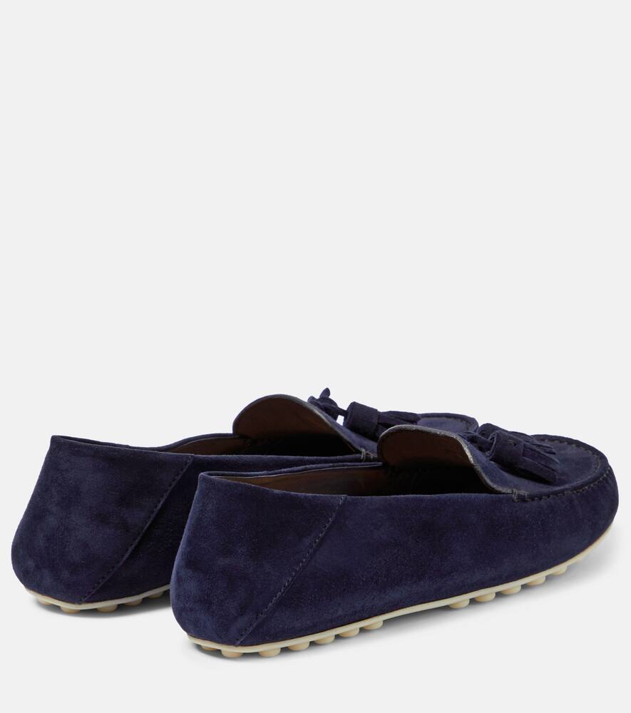 Loro Piana Dot Sole suede moccasins