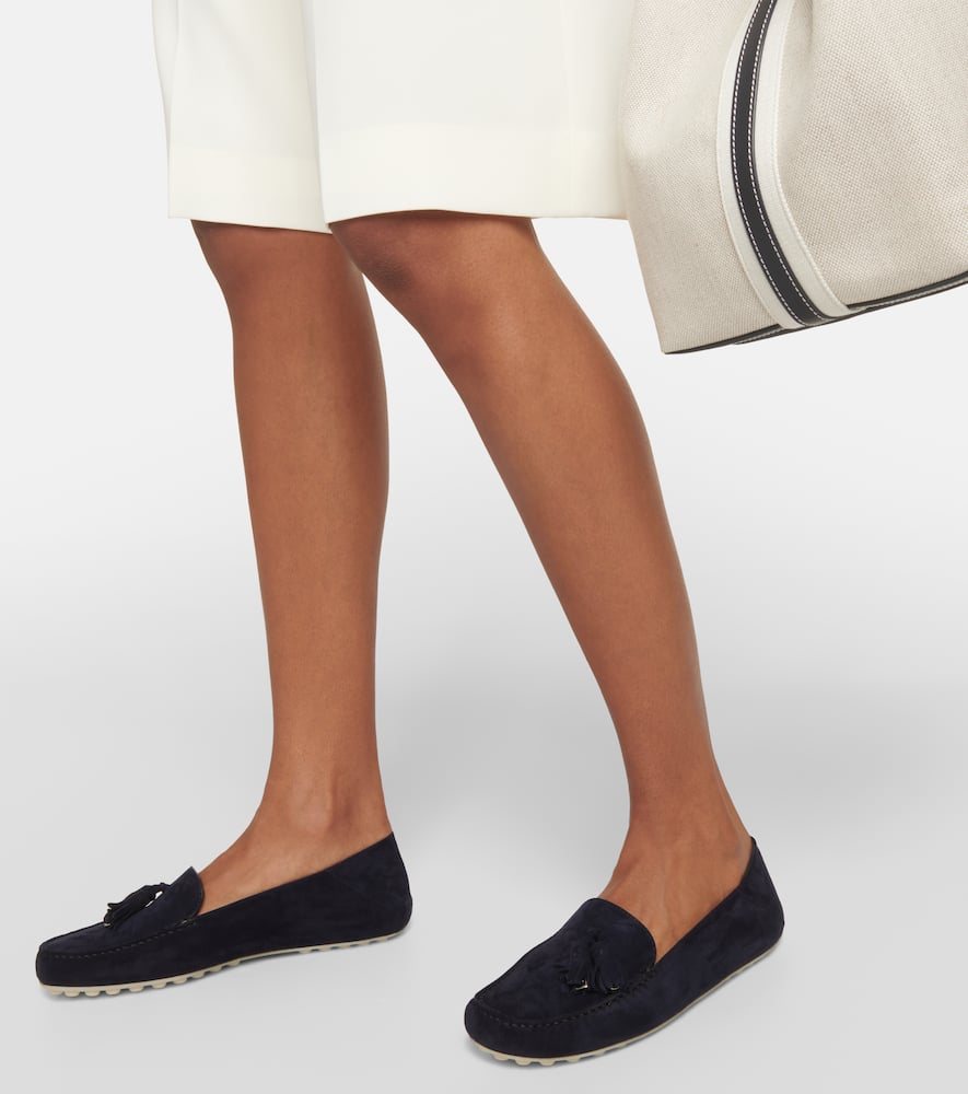 Loro Piana Dot Sole suede moccasins