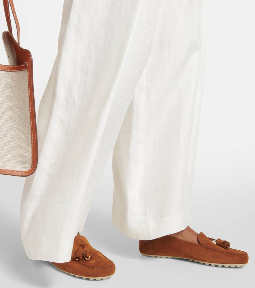 Loro Piana Dot Sole suede moccasins
