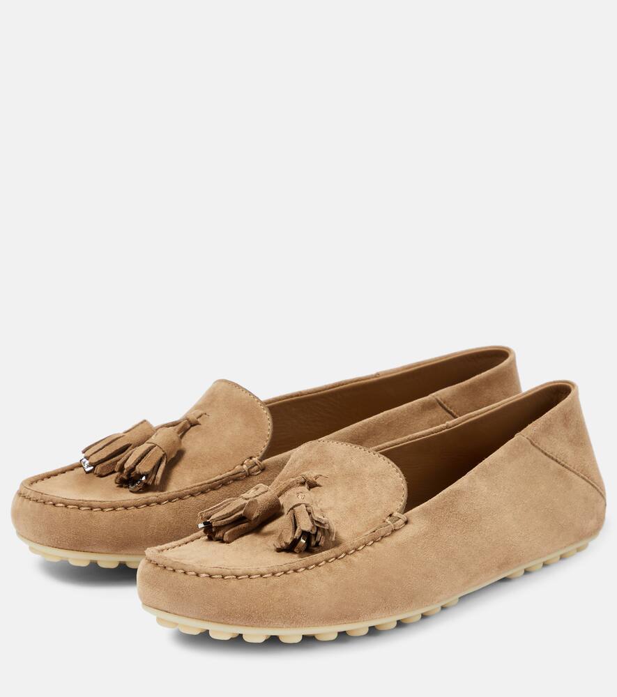 Loro Piana Dot Sole suede moccasins